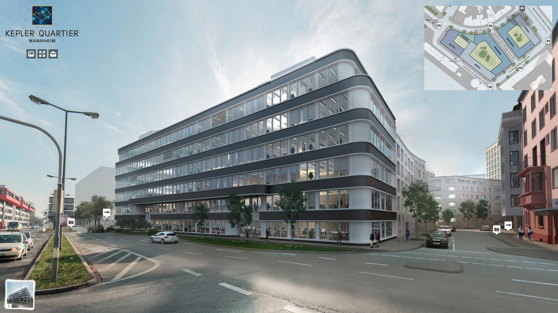 360 Grad Rundgang Kepler Quartier Mannheim, Baustelle Baudokumentation, Bautellendokumentation