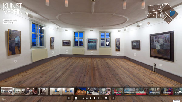 360 Grad Rundgang Kunst Museum Sonderausstellung